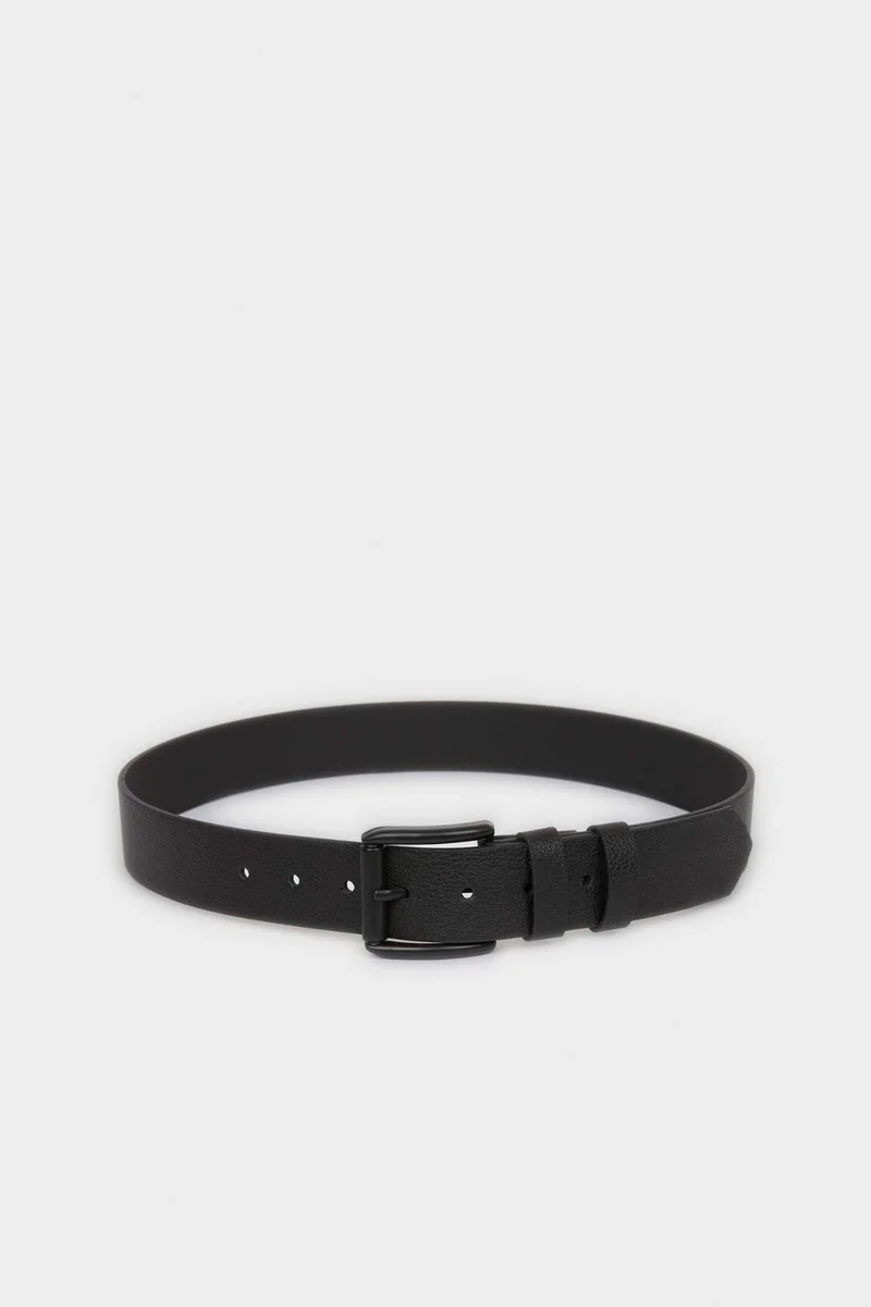 ديفاكتو Man Rectangle Clasp Faux Leather Jean Belt
