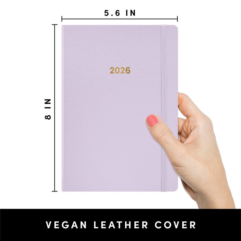 PAPERAGE 2026 Weekly & Monthly Planner, 12 Months (January 2026 - December 2026), 5.6 in x 8 in, Hardcover 2026 Planner with Weekly & Monthly Spreads, Note Pages, Stickers & Back Pocket â€“ Lavender - Image 2