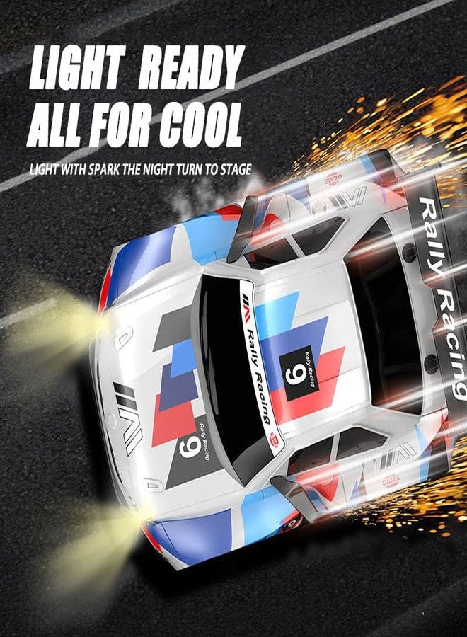 FEXXA سيارة FEXXA عالية السرعة للتحكم عن بعد مع تأثير شرارة | لعبة سباق قصيرة المحور تعمل بجهاز تحكم عن بعد بتردد 2.4 جيجاهرتز مع أضواء LED وإطارات انزلاق قابلة للاستبدال للأطفال والكبار (تأثير شرارة قصير المحور - أبيض) - Image 3