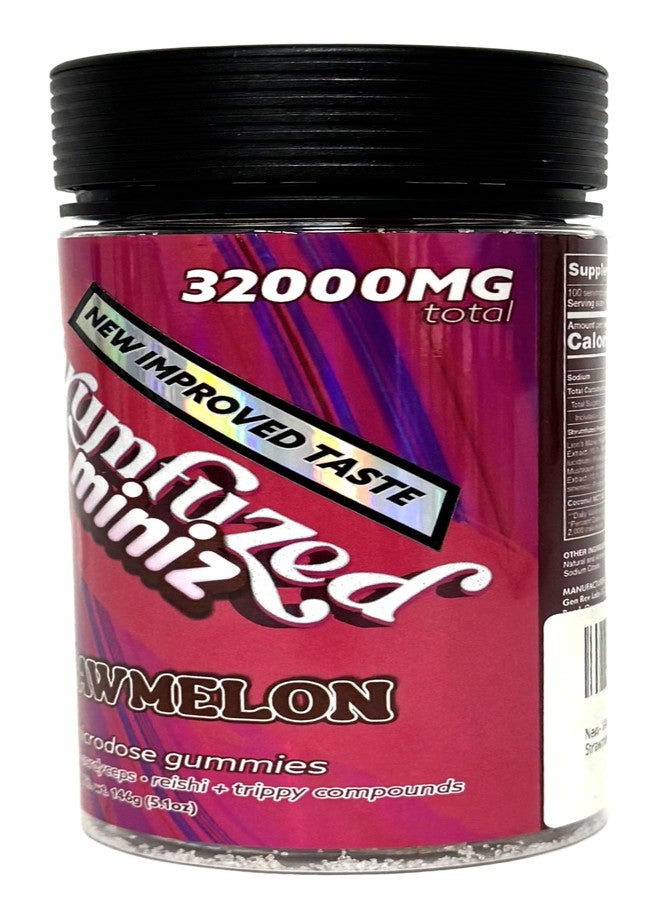 Shrumfuzed Miniz - Proprietary Nootropic Gummy 32000mg - Now with New Improved Taste - Lion's Mane, Reishi, Chaga, Cordycep, and Proprietary Nootropic Mushroom Blend (100pk, Strawmelon) - Image 2