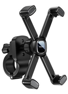 Yesido Universal Bicycle Handlebar, Phone Holder Rack, 360 Degree Rotatable, For Motorcycle / Scooter / Smartphone, X-Shape Stand, Black | C191  - Image 1