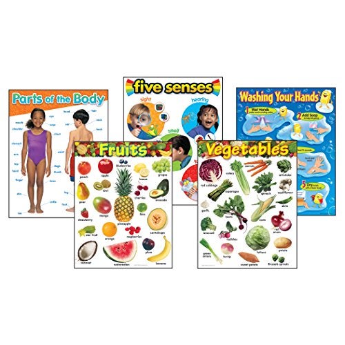 TREND enterprises, Inc. T-38980 Healthy Living Learning Charts Combo Pack, Set of 5 - Image 3
