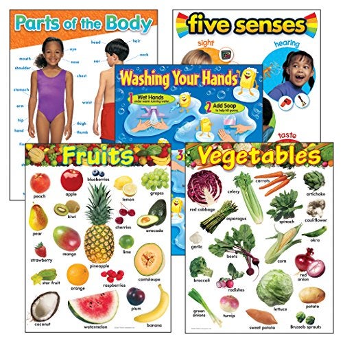 TREND enterprises, Inc. T-38980 Healthy Living Learning Charts Combo Pack, Set of 5 - Image 1