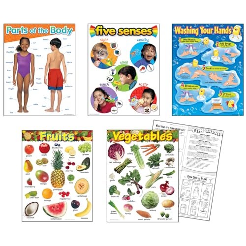 TREND enterprises, Inc. T-38980 Healthy Living Learning Charts Combo Pack, Set of 5 - Image 2
