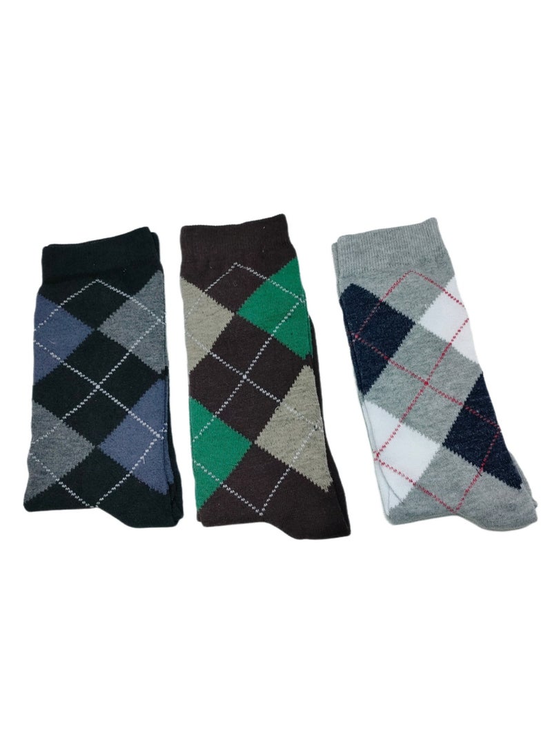 3 pairs of Long men's socks multicolours  - Image 1