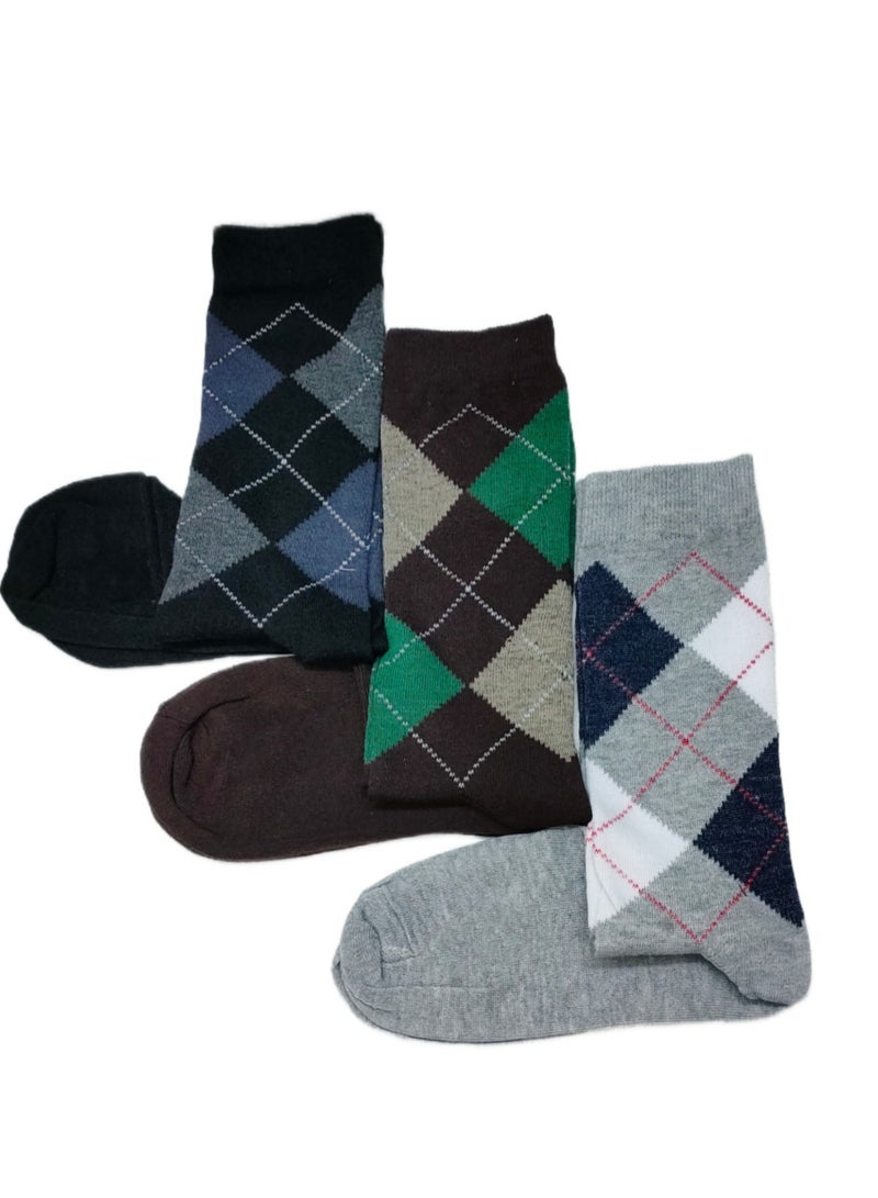 3 pairs of Long men's socks multicolours  - Image 2