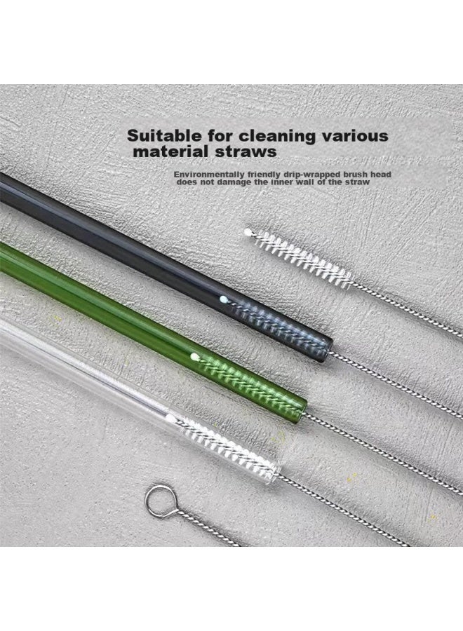 Mengting Stainless Steel Straw Brush, Baby Bottle Brush, Thermos Cup Brush, Teacup Lid Small Brush, Gap Cleaning Brush, 6 Pieces Thick + Thin - Image 5