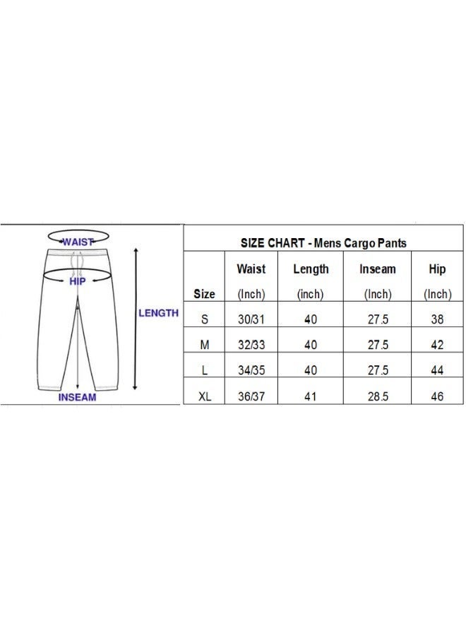Sporty Heavy-Duty Stretchable Cotton Cargo Pants – Off White - Image 5