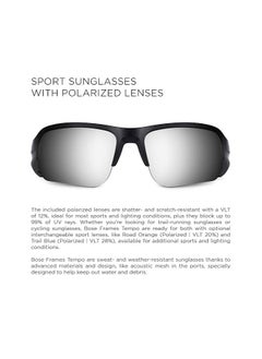 Bose Frames Tempo - Sports Audio Sunglasses with Polarized Lenses & Bluetooth Connectivity – Black, Temple Length: 172.5 mm | Temple Width: 157 mm - pzsku/ZCAB2554FF9F7D00697B8Z/45/_/1736435017/0437f828-2c92-43e0-a585-f2f4662f4e2c