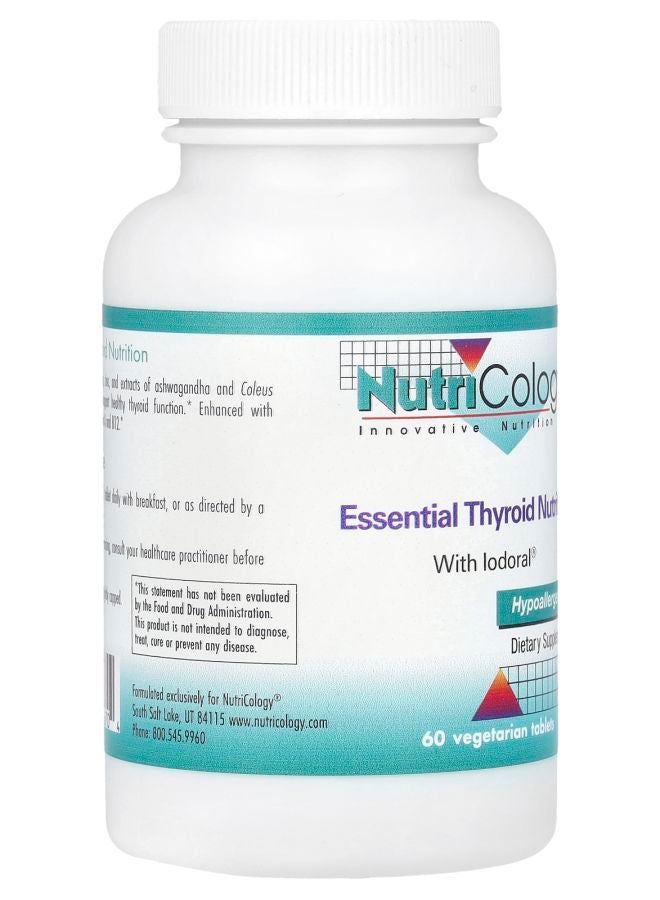 Nutricology Essential Thyroid Nutrition with Iodoral® 60 Vegetarian Tablets - Image 2