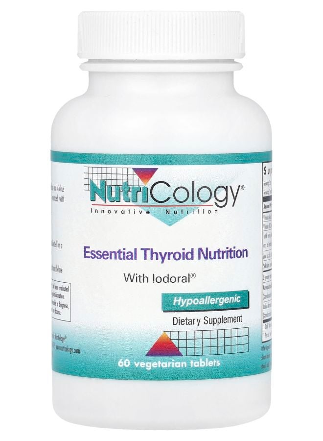 Nutricology Essential Thyroid Nutrition with Iodoral® 60 Vegetarian Tablets - Image 1
