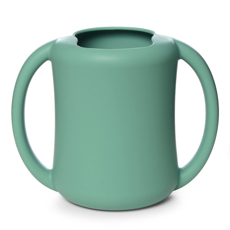 PrimaStella Silicone Baby & Toddler Training Cup with Handles - Sippy Cup for 1 Year Old – Toddler Cups (Green) - Image 1