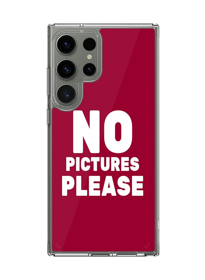 Stylizedd Classic Clear Case for Samsung Galaxy S24 Ultra , Hybrid Soft Case Flexible Edges Anti Drop TPU PC Gel Thin Transparent Cover - No pictures please - Image 1