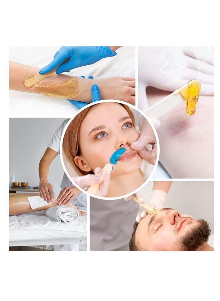 Depilatory Paper and Wax Sticks Hair Removal Tear Resistant Waxing Strip and Wooden Natural Smooth and Durable Wax Applicator Sticks (100 Depilatory Papers and 50 Wax Sticks) - Image 2