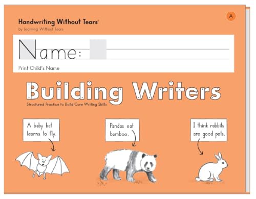 Learning Without Tears Building Writers Student Edition, Age 5+, Kindergarten+, Handwriting Without Tears, Narrative, Information, Opinion, Fluency, ... Home, Tutor, Sensory & Motor Skills, Sensory - Image 1