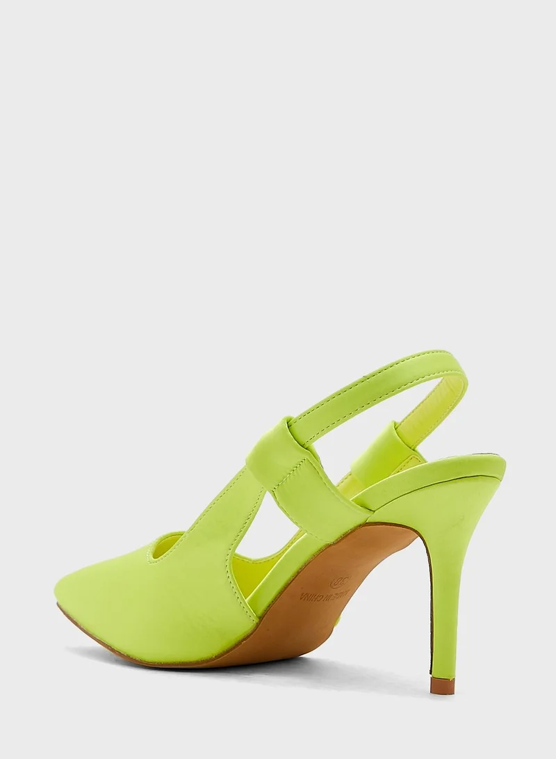 Ginger Cutout Slingback Strap Pointed Pump