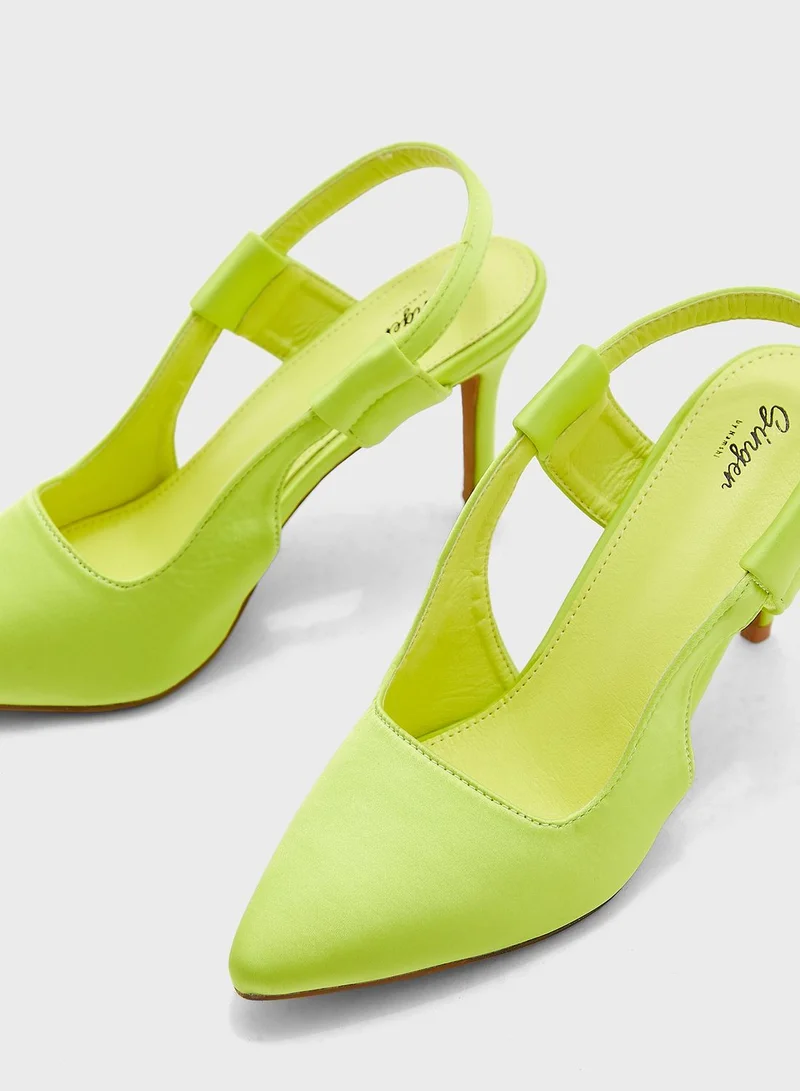 Ginger Cutout Slingback Strap Pointed Pump