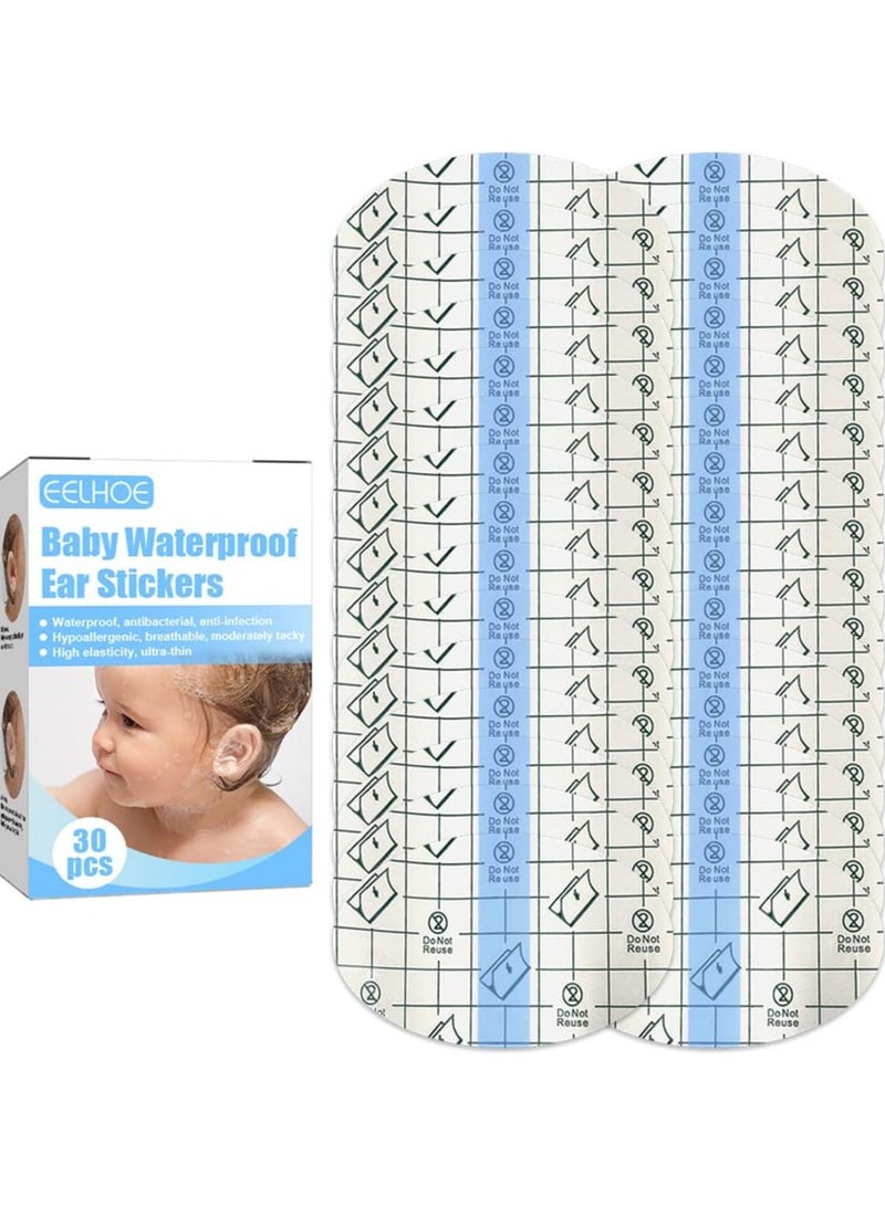 EELHOE Waterproof Ear Patches - Total Water Protection for Babies, Kids and Adults - Ideal for Bathing, Swimming and Water Activities - 30 Pack - Ear Plugs for Babies and More - Image 2