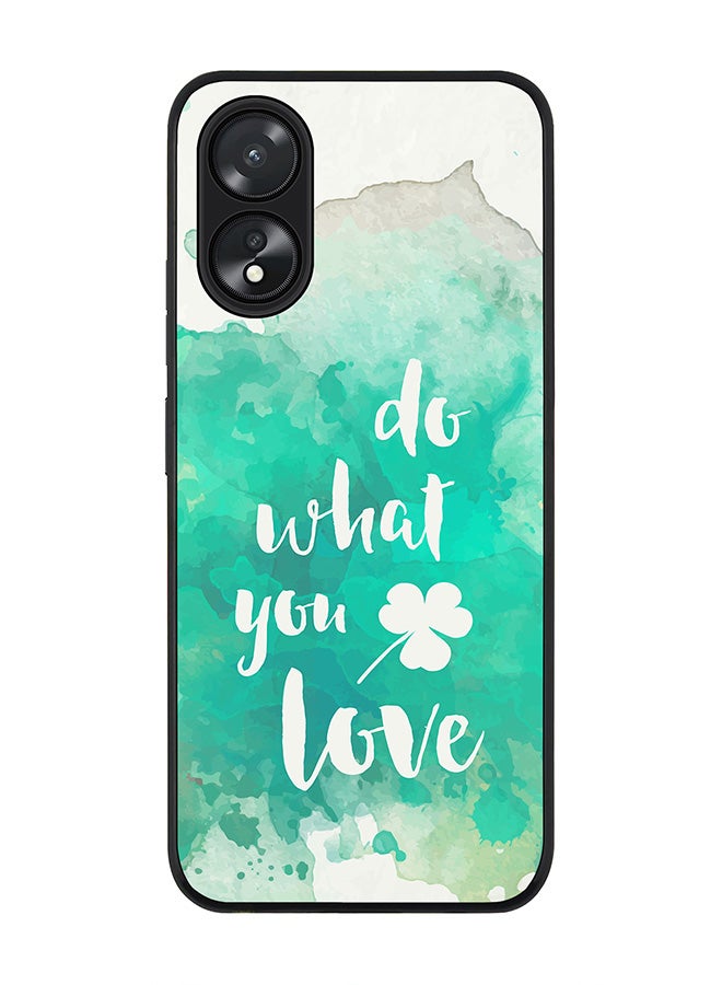 Stylizedd حافظة حواف سوداء متينة لهاتف أوبو A18 / أوبو A38، حافظة مرنة رقيقة من المطاط TPU - افعل ما تحب - Image 1