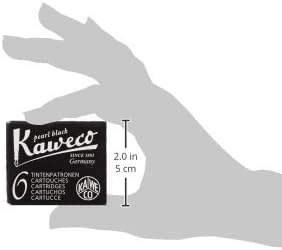 Kaweco Kaweco Fountain Pen Ink Cartridges Pearl Black Pack of 6  Premium Ink with Short Standard Cartridges in Black  Vegan Cruelty Free Water Soluble Calligraphy Lettering Writing  - Image 3