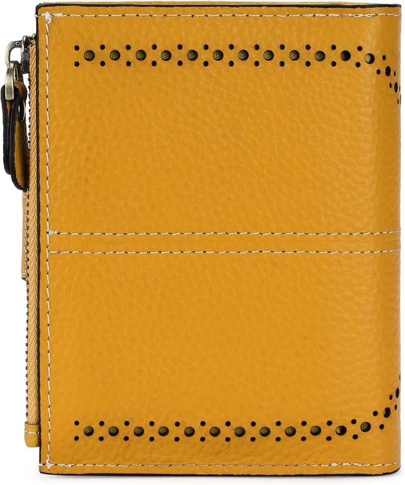 SENDEFN Small Womens Wallet Leather Bifold Card Holder RFID Blocking with Zipper Coin Pocket - Image 5