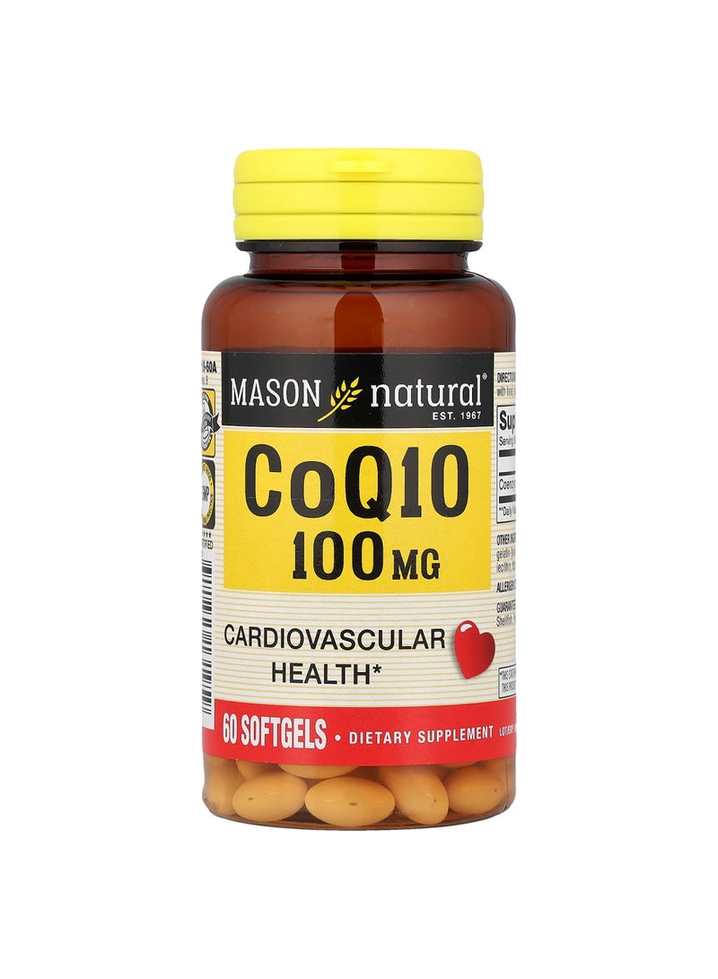 Mason Natural CoQ10, 100 mg, 60 Softgels