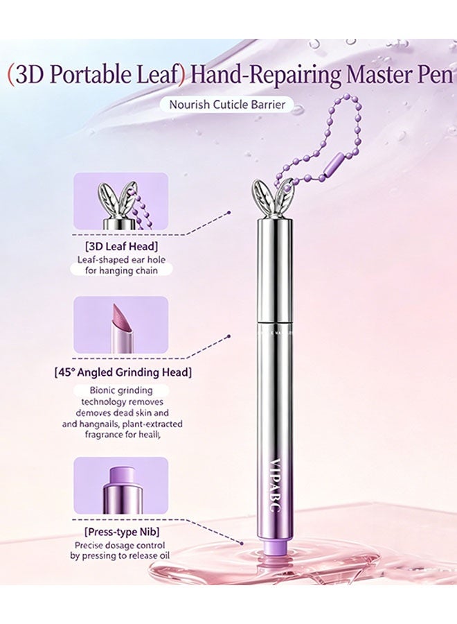 VIPABC 3-in-1 nail polish pen, VIPABC is used to treat hangnails and dry, damaged nails, and comes with a cuticle pusher and exfoliating feature. - Image 4