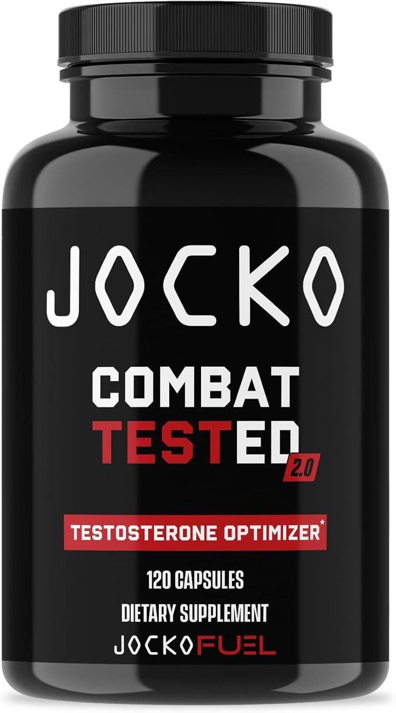 Jocko Fuel Test Booster for Men  Natural Endurance Stamina  Strength Booster  Muscle Builder for Men  Nitric Oxide Support with Ginger Root Shilajit  Tongkat Ali 120ct 30 Servings - Image 1