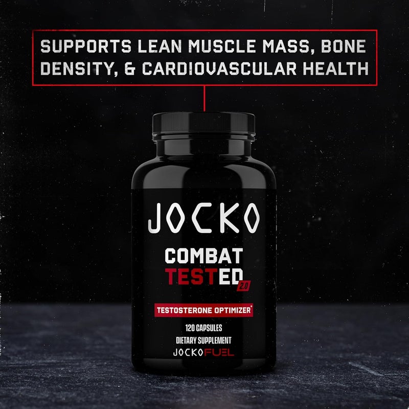 Jocko Fuel Test Booster for Men  Natural Endurance Stamina  Strength Booster  Muscle Builder for Men  Nitric Oxide Support with Ginger Root Shilajit  Tongkat Ali 120ct 30 Servings - Image 5
