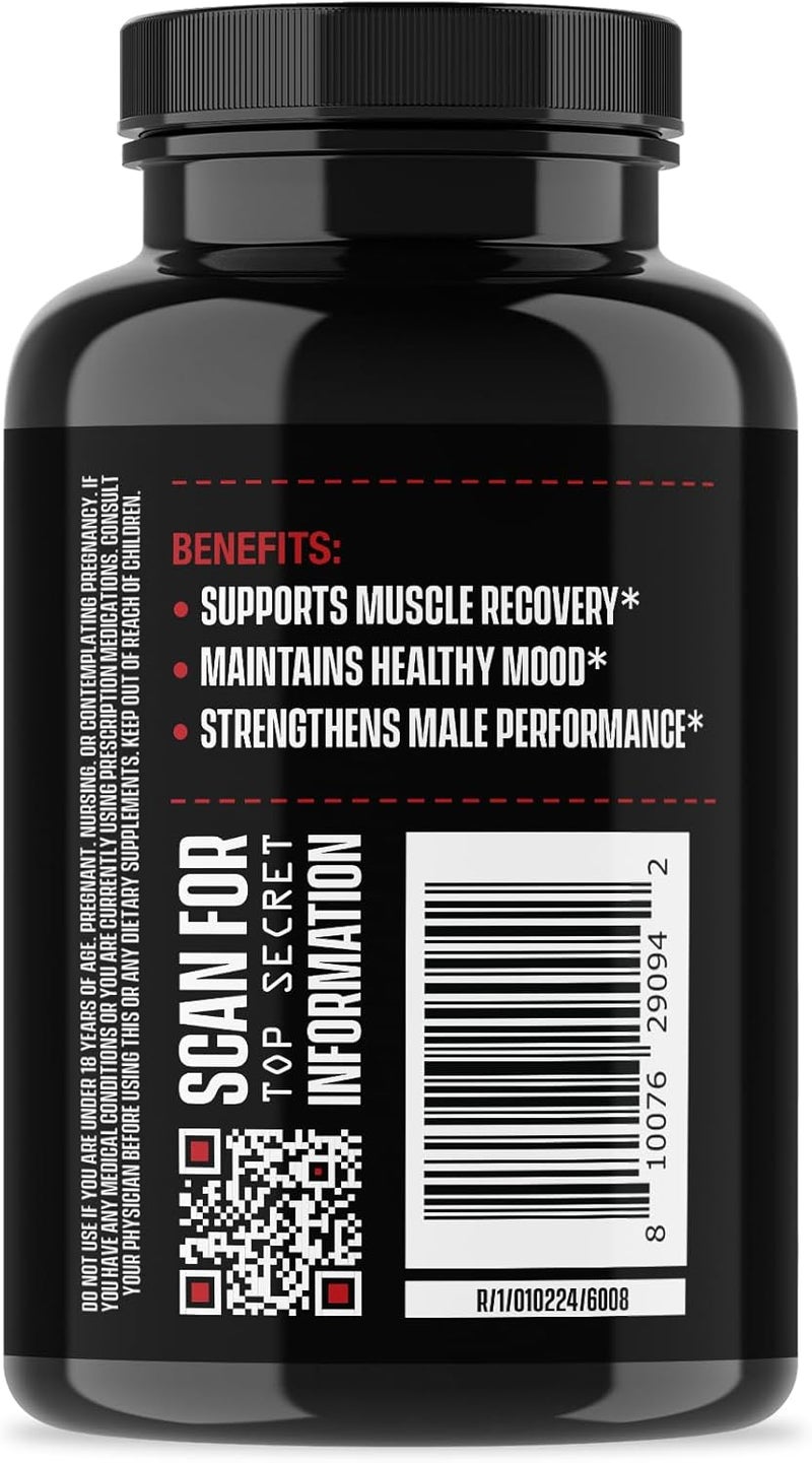 Jocko Fuel Test Booster for Men  Natural Endurance Stamina  Strength Booster  Muscle Builder for Men  Nitric Oxide Support with Ginger Root Shilajit  Tongkat Ali 120ct 30 Servings - Image 2