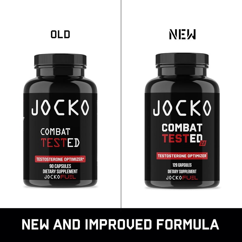 Jocko Fuel Test Booster for Men  Natural Endurance Stamina  Strength Booster  Muscle Builder for Men  Nitric Oxide Support with Ginger Root Shilajit  Tongkat Ali 120ct 30 Servings - Image 3