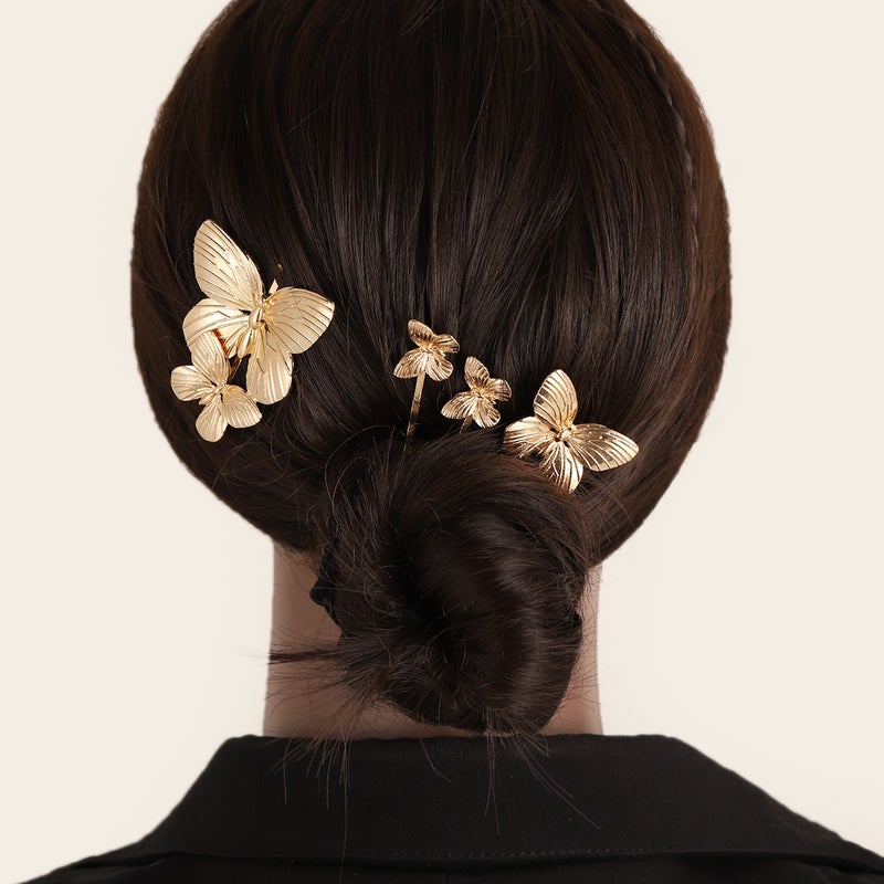 Strict Selection Of Fashion Trend Simple New Hair Accessories Natural Women'S Hair Clip Bionic Butterfly Side Clip Head Accessories - Image 2