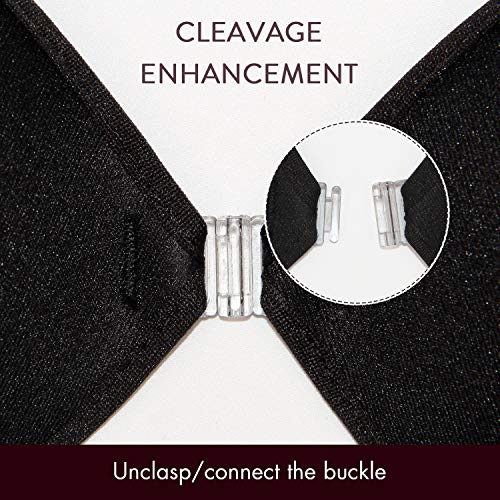 Wingslove Adhesive Bra Reusable Strapless Self Silicone Push-up Invisible Sticky Bras for Backless Dress (Black,C) - Image 5