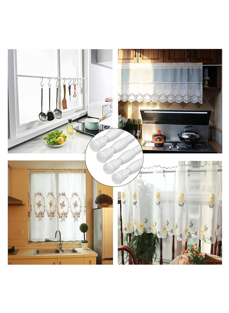 Extendable Rod, 6 Pack Cupboard Bars Adjustable Spring Tension Rods White Refrigerator Bar for DIY Projects, 12 to 20 Inches - Image 2