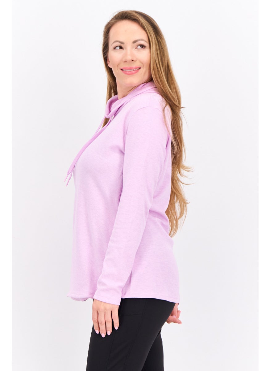 Adidas - Women Sportswear Fit Long Sleeves Outdoor Sweatshirt, Lavender - Image 1
