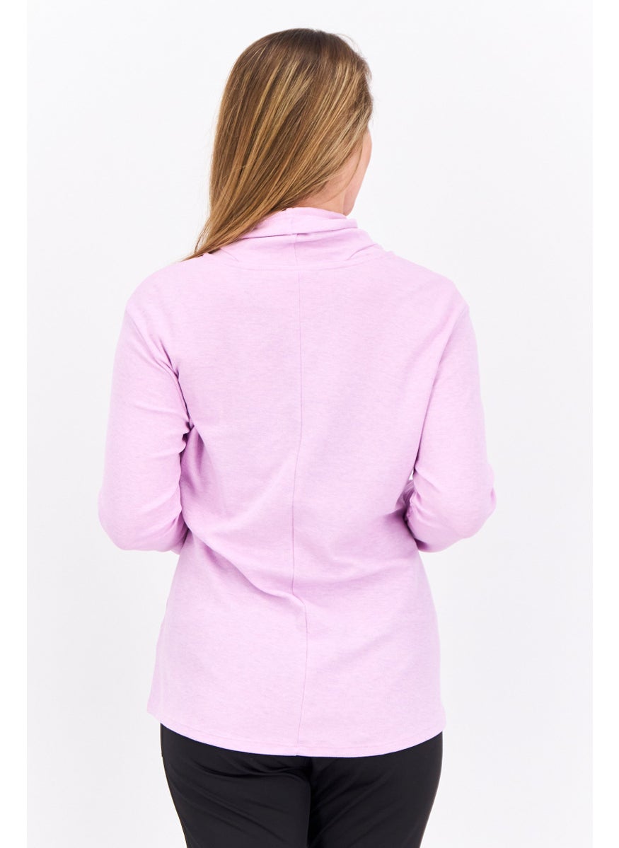 Adidas - Women Sportswear Fit Long Sleeves Outdoor Sweatshirt, Lavender - Image 1