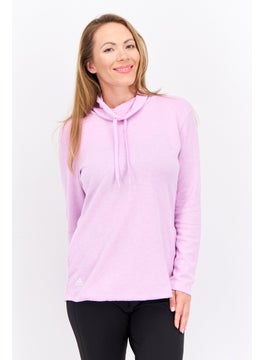Women Sportswear Fit Long Sleeves Outdoor Sweatshirt, Lavender