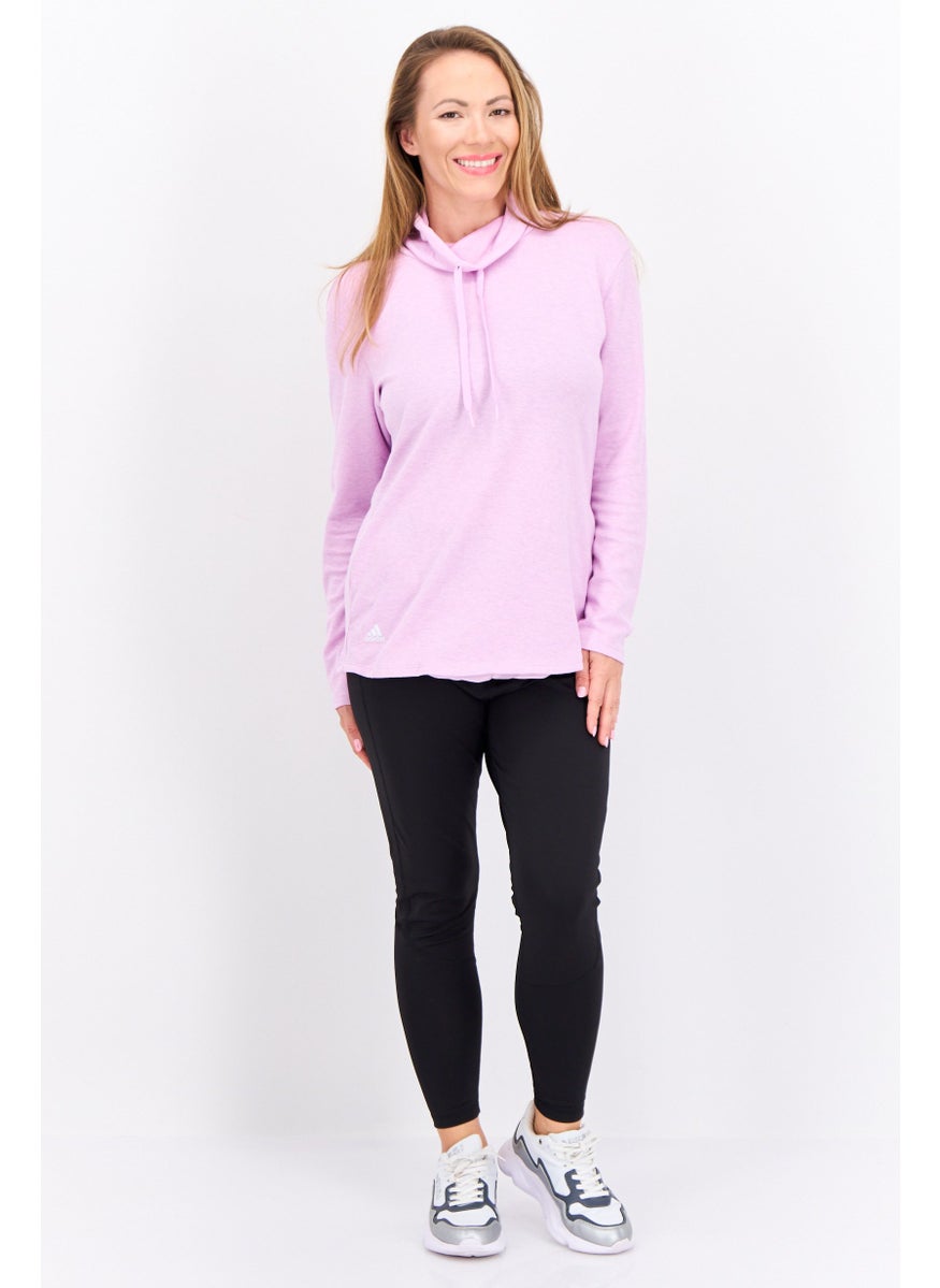Adidas - Women Sportswear Fit Long Sleeves Outdoor Sweatshirt, Lavender - Image 1