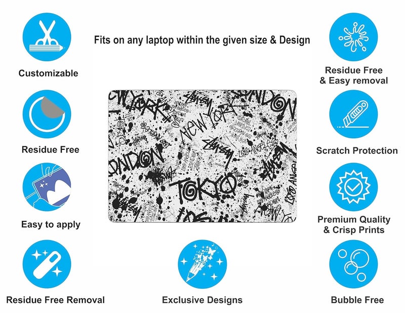 WRAP CRAFT Decal Skin Sticker Compatible with MacBook Air 13-inch 2017 Model Skin Designer MacBook Skin, Anti-Scratch no-Residue Vinyl Skin Sticker Wrap; MacAir(13,2017)-DP-071 - Image 3
