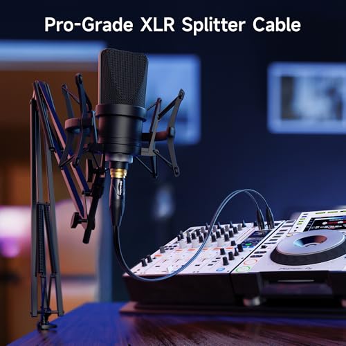 Cable Matters 2-Pack Balanced XLR Splitter Cable - 1.5ft / 0.5m, XLR Y Cable 2 Male to 1 Female - Image 2