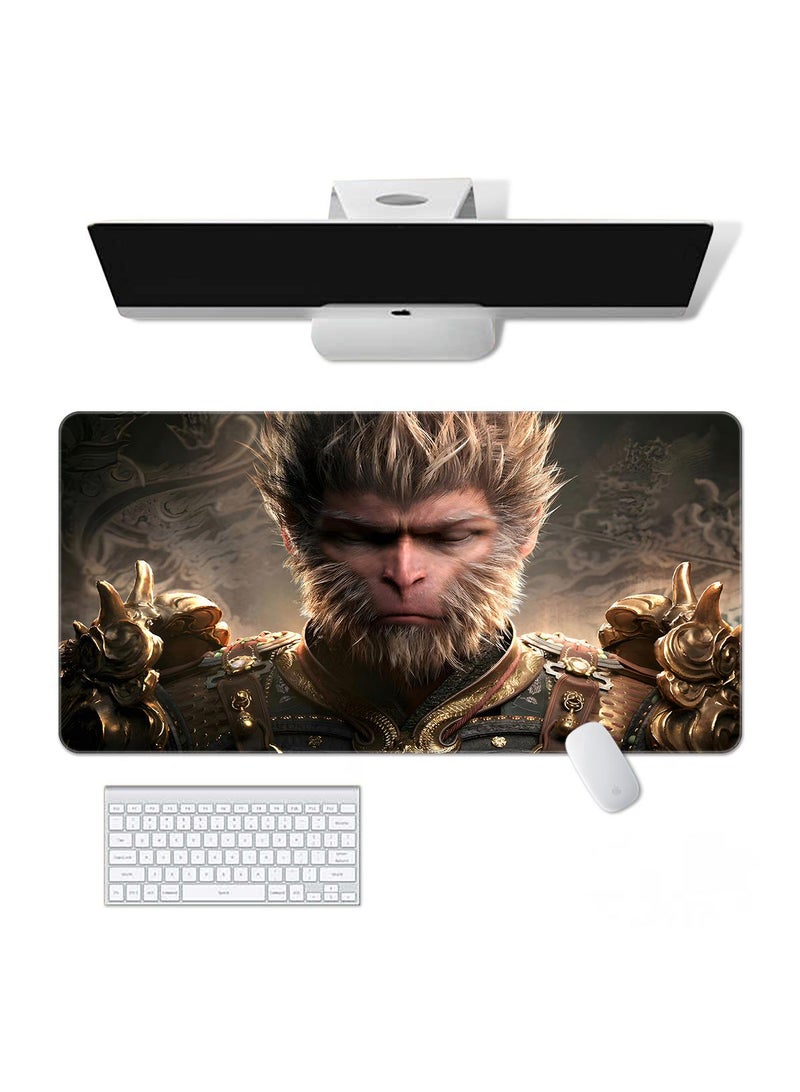Y&D Black Myth Wukong Esports Games Gift Gaming Mouse Pad Extended Large Mat Desk Pad Stitched Edges Mousepad Long Mouse Pad And Non-Slip Rubber Base Mice Pad 900x400x3MM XXXL Large Mouse Pad - Image 1