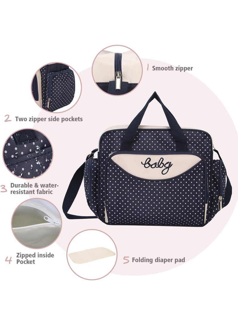 CozyNook Diaper Bag 5PCS Set for Baby, Large Capacity Multifunctional Mommy Travel Bag for Newborn Essentials - Image 3