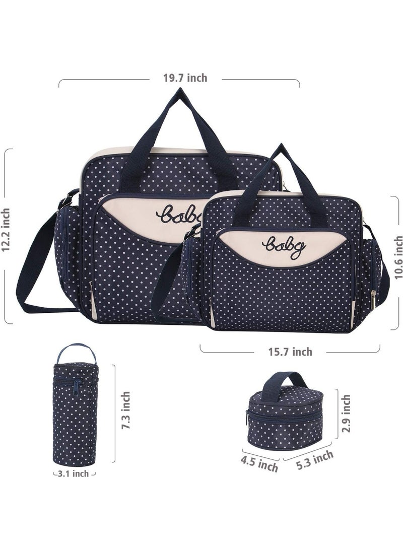 CozyNook Diaper Bag 5PCS Set for Baby, Large Capacity Multifunctional Mommy Travel Bag for Newborn Essentials - Image 2