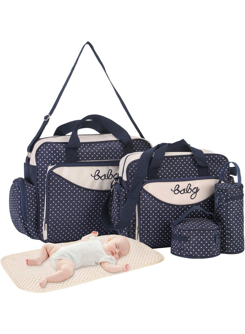 CozyNook Diaper Bag 5PCS Set for Baby, Large Capacity Multifunctional Mommy Travel Bag for Newborn Essentials - Image 1