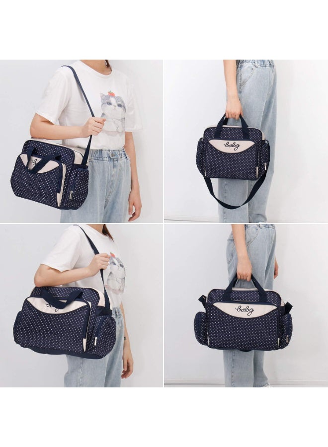 CozyNook Diaper Bag 5PCS Set for Baby, Large Capacity Multifunctional Mommy Travel Bag for Newborn Essentials - Image 4
