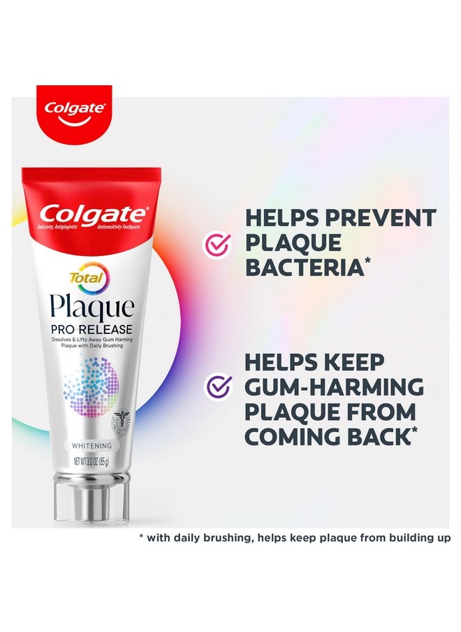 Colgate - Colgate Total Plaque Pro Release Whitening Toothpaste, 2 Pack, 3.0 Oz Tubes - Image 1