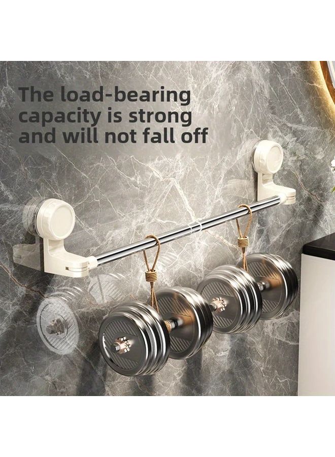 Adjustable Suction Cup Towel Bar Retractable 11 8 To 18 9 Inch Space Saving Bathroom Kitchen - Image 2