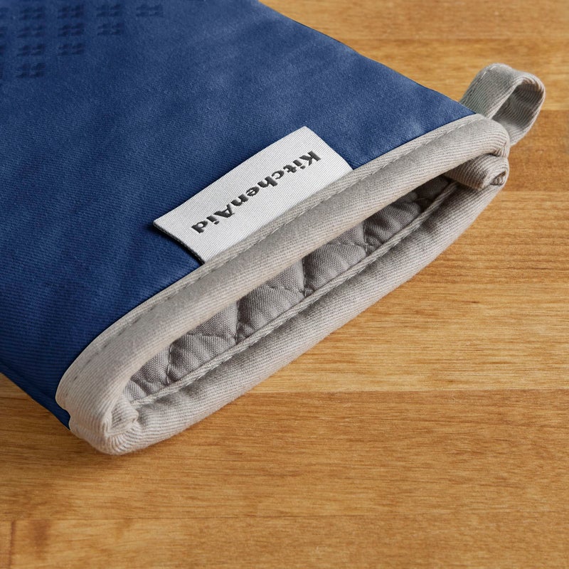 KitchenAid Asteroid Oven Mitt Set, 7"x12.5", Blue Willow, 2 Piece - Image 4
