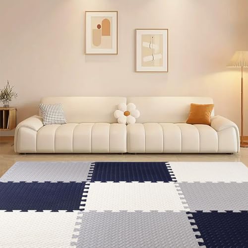 EASY HOME Interlocking Mat - 12mm Thick | 60x60cm 9 Tiles (36 Sq Ft Area) for Kids | Soft & Protective Puzzle Mat for Baby Crawling, Playroom & Exercise - Image 2