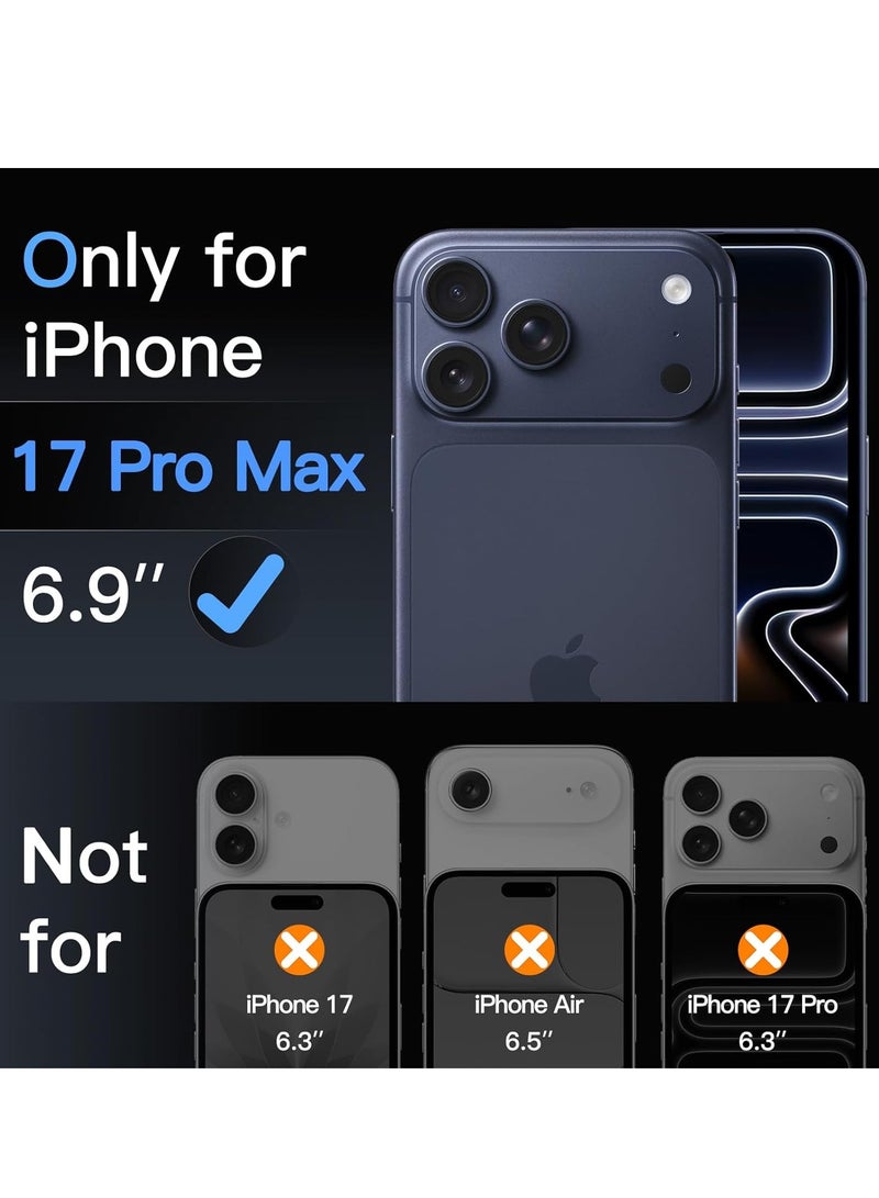BORTONY iPhone 17 Pro Max Case Compatible with Magsafe Camera Lens Protection Cover with Full HD 9D Tempered Glass For iPhone 17 Pro Max Anti-Yellowing Drop Protection Cover for iPhone 17 Pro Max 6.9-inch - Image 2